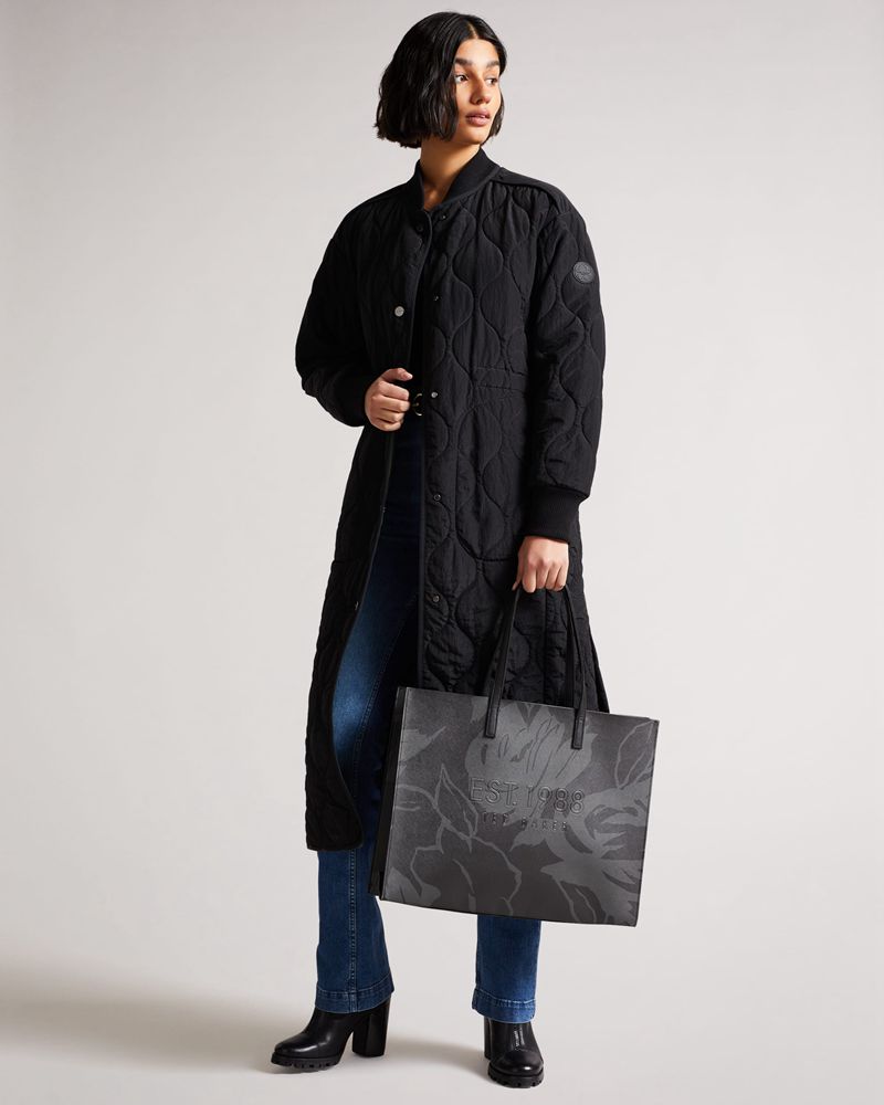 Ted Baker Hancon Bolt On Saffiano Breda Icon Väska Dam Svarta | ONI-438267