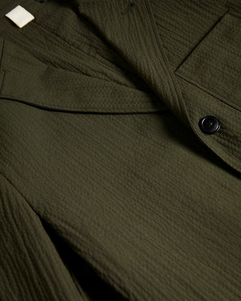 Ted Baker Hanham Seersucker Blazer Kostymer Herr Khaki | QKY-025341
