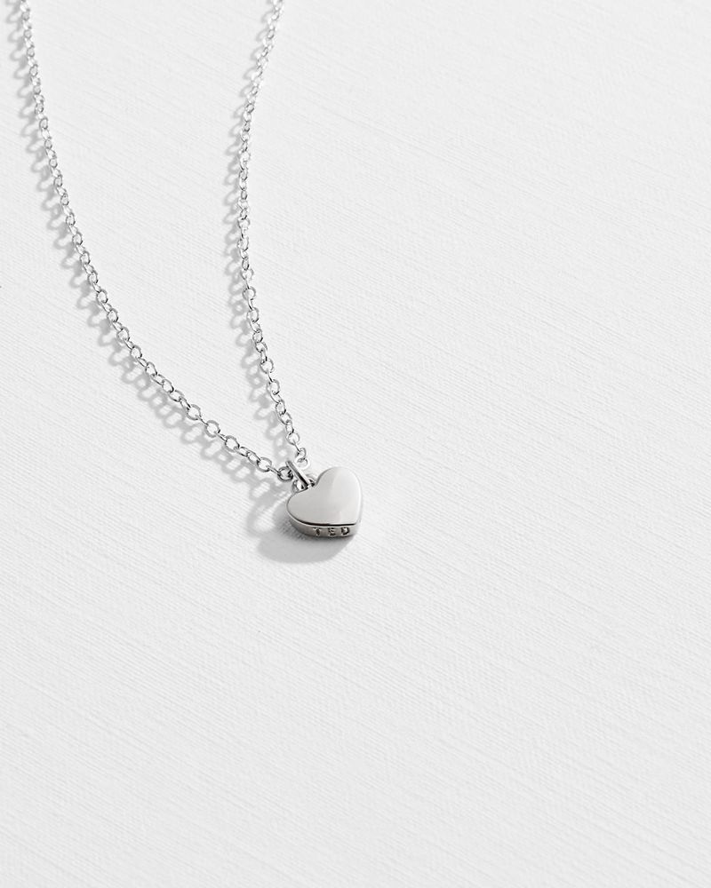 Ted Baker Hara Heart Pendant Necklace Smycken Dam Silver | QLD-523670