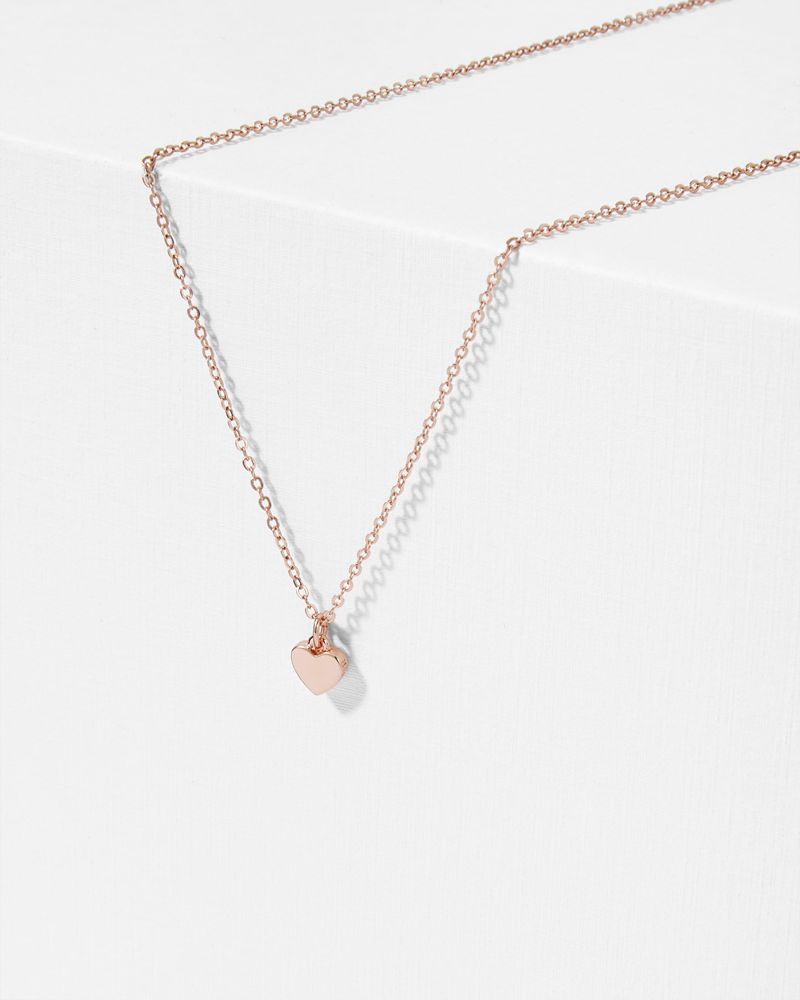 Ted Baker Hara Heart Pendant Necklace Smycken Dam Rosegold | UOA-806145