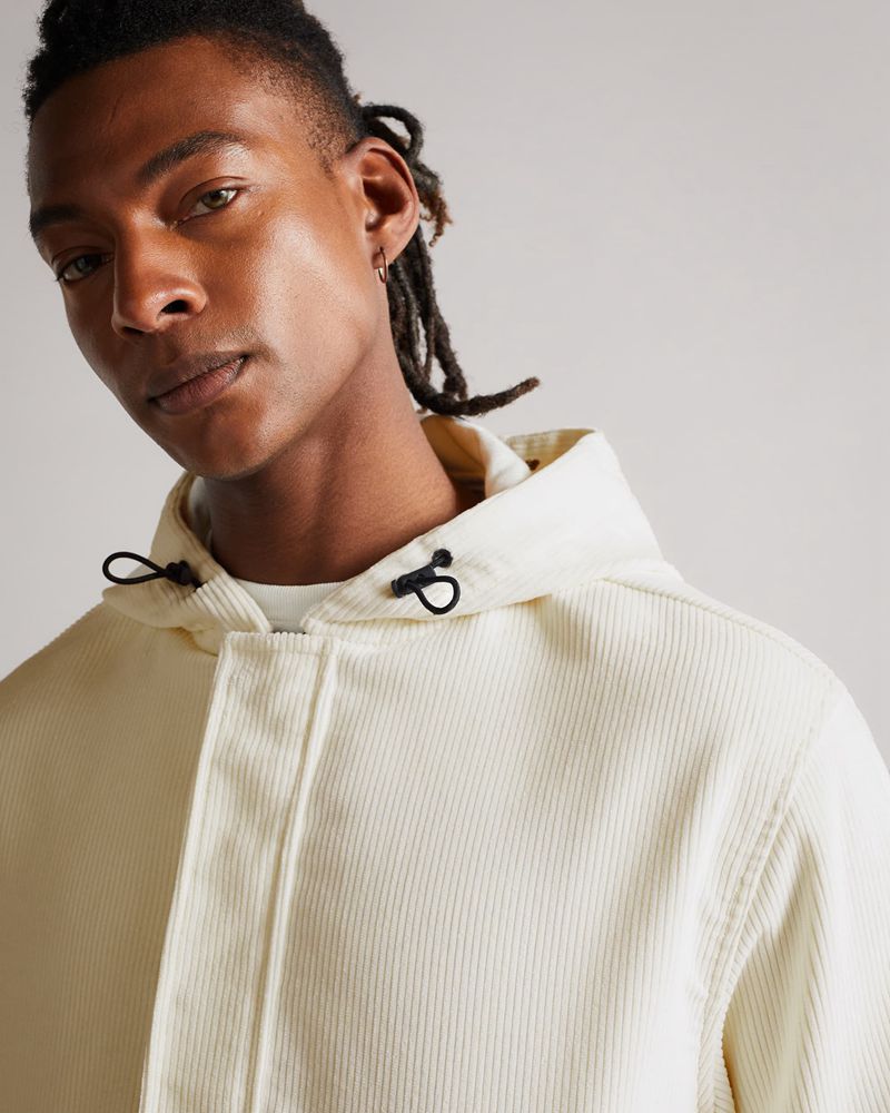 Ted Baker Harddy Mib Hooded Cord Over Skjorta Herr Vita | IYX-820534