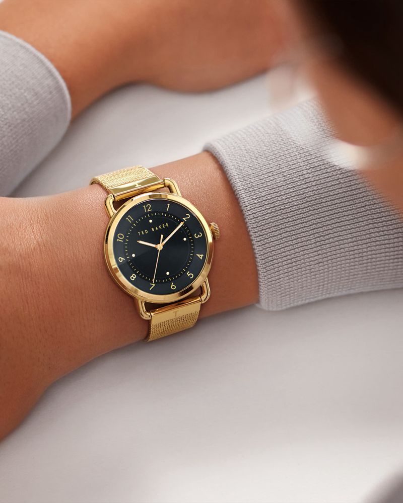 Ted Baker Hariate Mesh Rem Klocka Dam Guld | SAR-380127