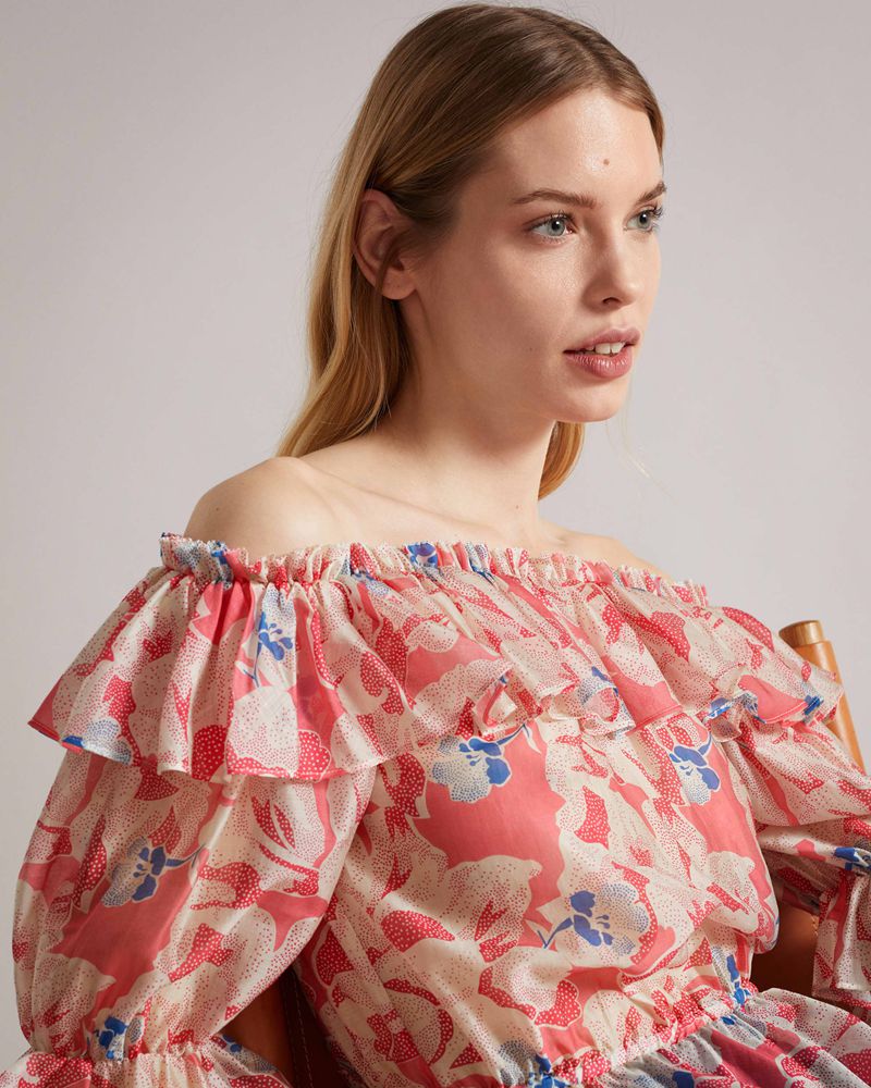 Ted Baker Harina Off The With Elasticated Midja Blast Dam Rosa | KYD-813725