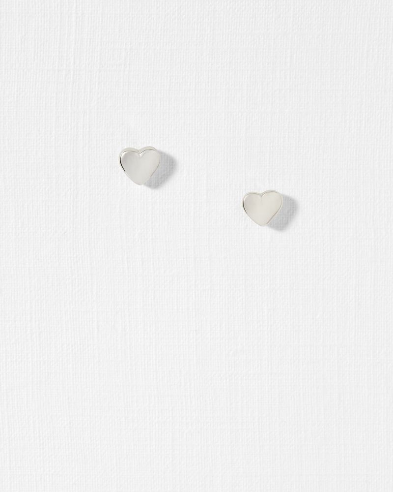 Ted Baker Harly Heart Stud Earrings Smycken Dam Silver | OIV-465829