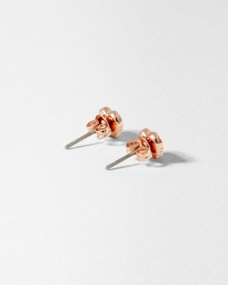 Ted Baker Harly Heart Stud Earrings Smycken Dam Rosegold | ZNT-274905
