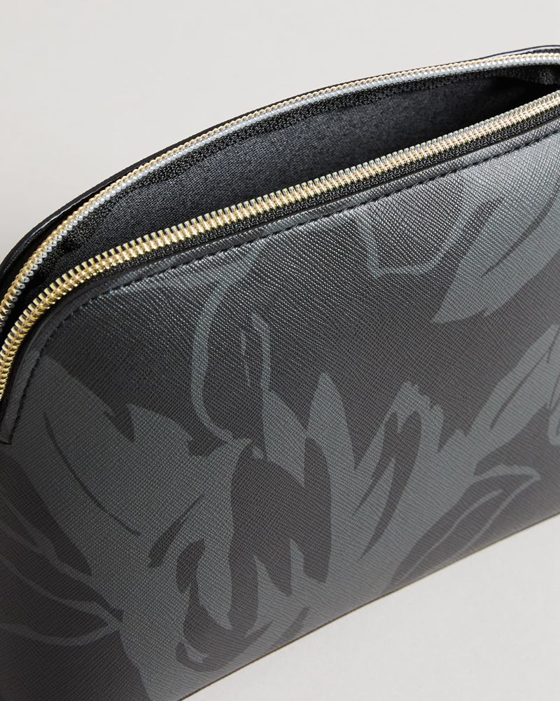 Ted Baker Harriy Bolt On Saffiano Sminkväska Dam Svarta | MWQ-907423