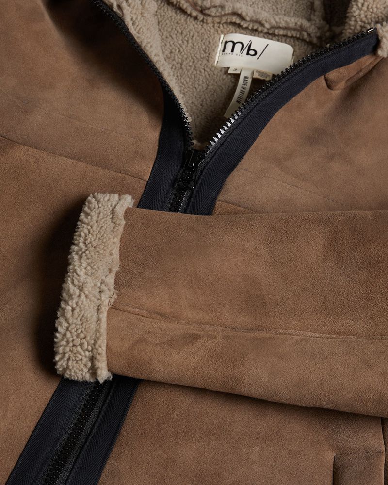 Ted Baker Haslam Shearling Parka Rockar Herr Bruna | ZUK-691758