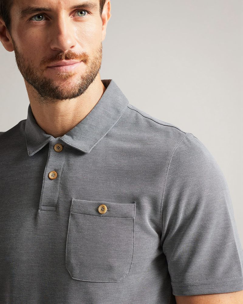 Ted Baker Hawka Ss Soft Touch Polo Blast Herr Svarta | DAI-962103