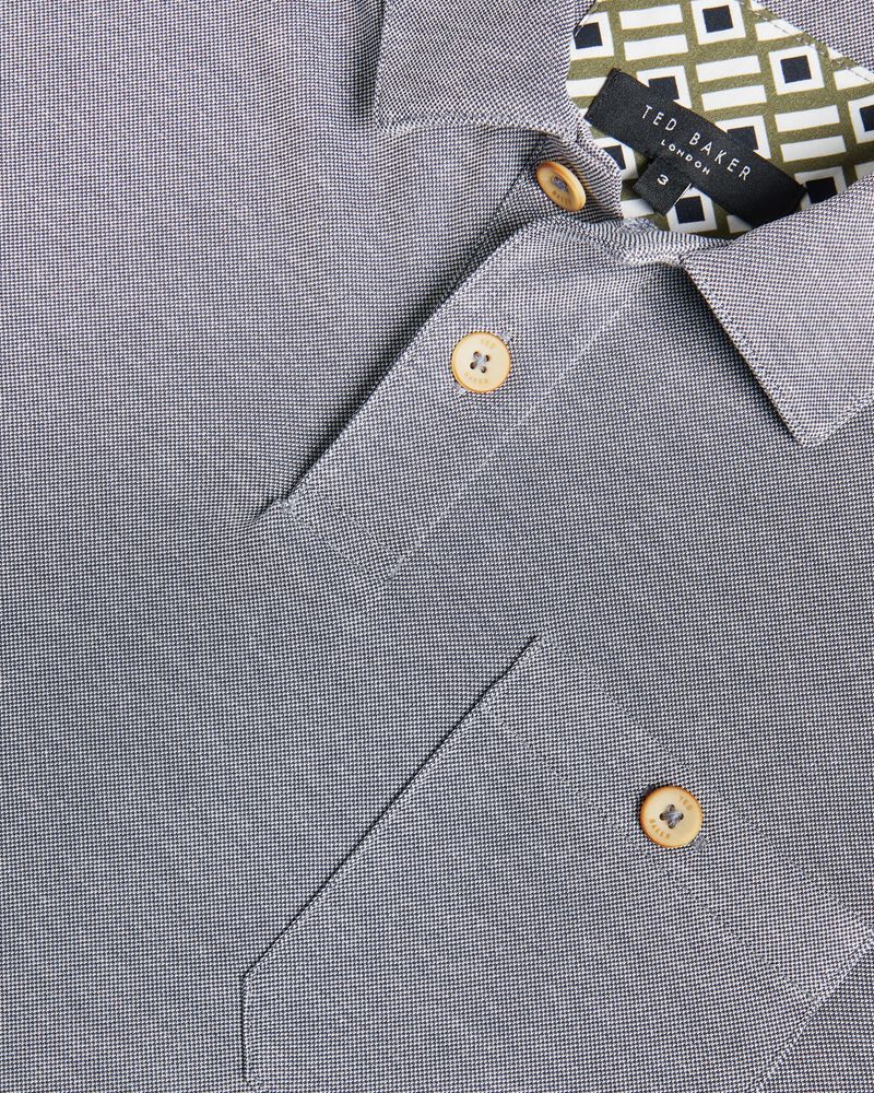 Ted Baker Hawka Ss Soft Touch Polo Blast Herr Marinblå | ETZ-195370