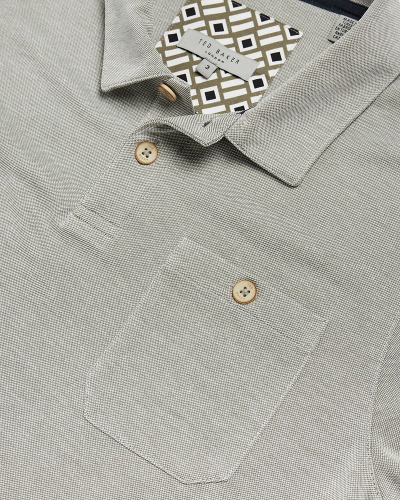 Ted Baker Hawka Ss Soft Touch Polo Blast Herr Gröna | KQM-065138