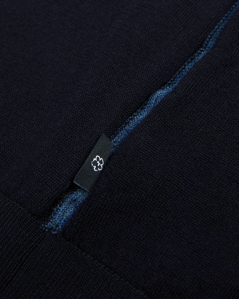 Ted Baker Haworth Sleeve Knitted Polo Blast Herr Marinblå | RXE-403158