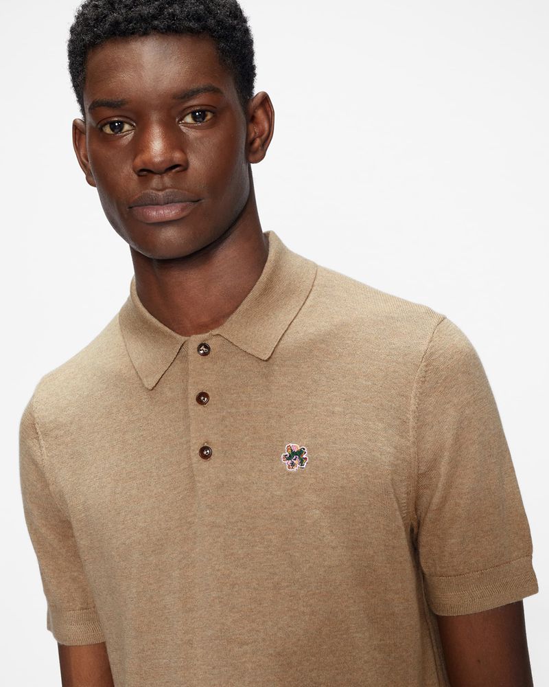 Ted Baker Haworth Sleeve Knitted Polo Blast Herr Bruna | UBV-258140