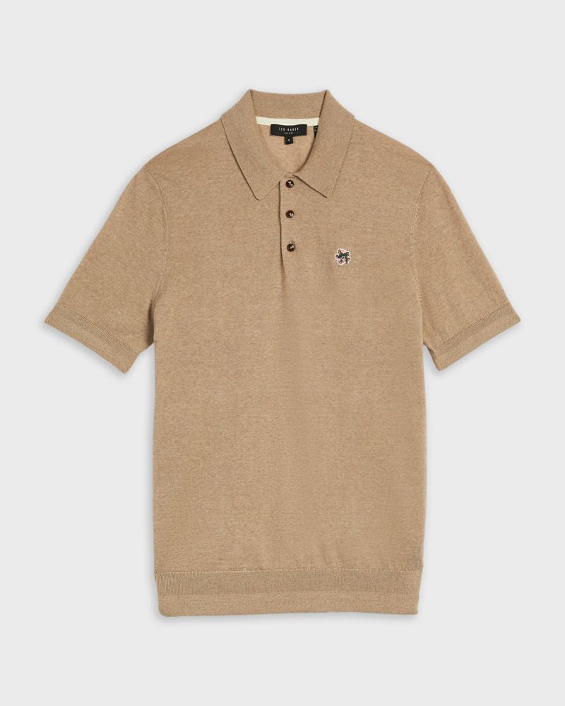 Ted Baker Haworth Sleeve Knitted Polo Blast Herr Bruna | UBV-258140
