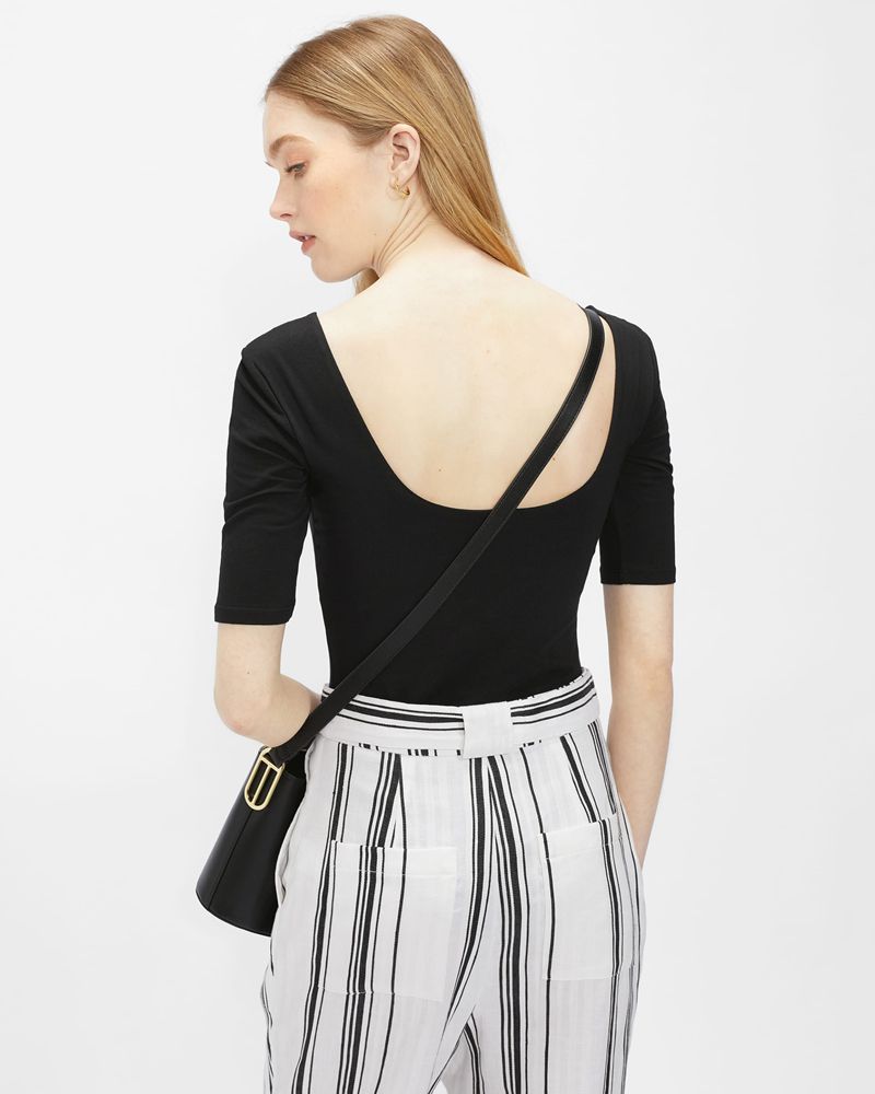Ted Baker Hayyzel Square Neck Body Blast Dam Svarta | IRH-297451