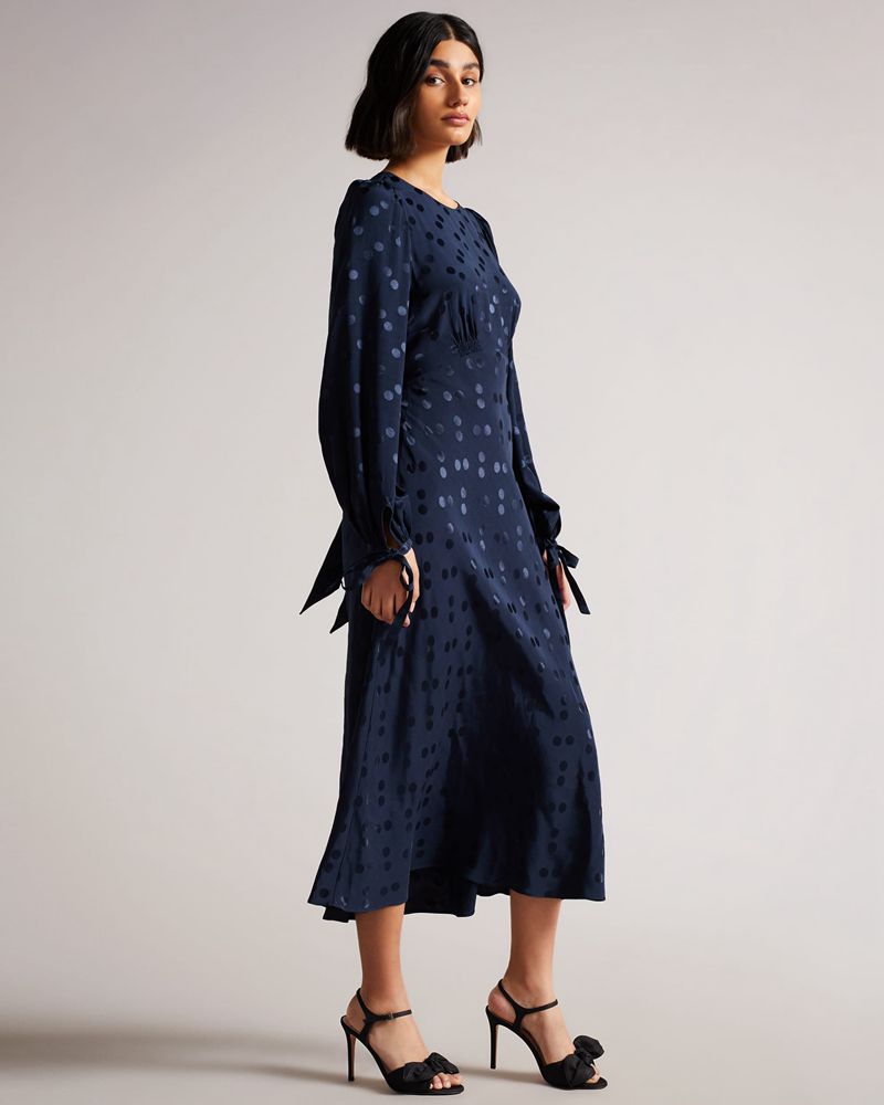 Ted Baker Heevia Moire Satin Bow Höga Klackar Dam Svarta | CYM-623140