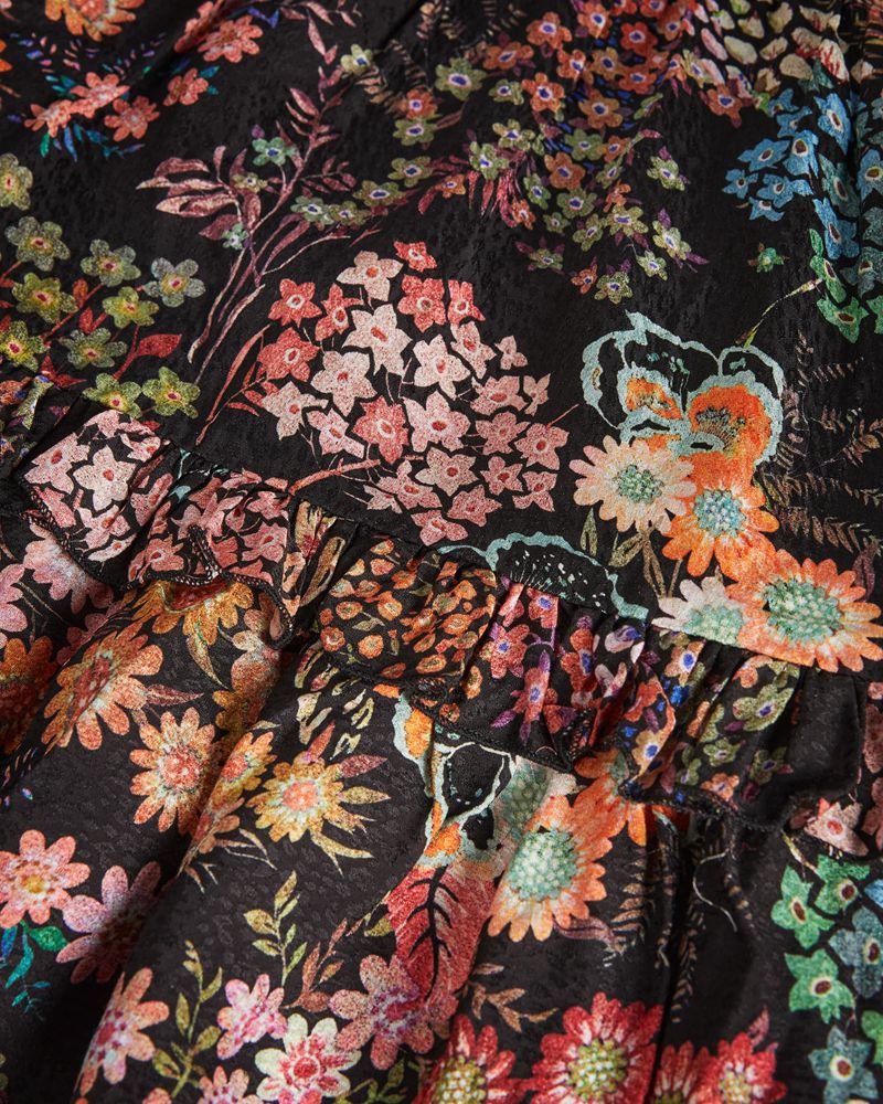 Ted Baker Hendria Mini With Ruffle Details Klänning Dam Svarta | RBP-643701