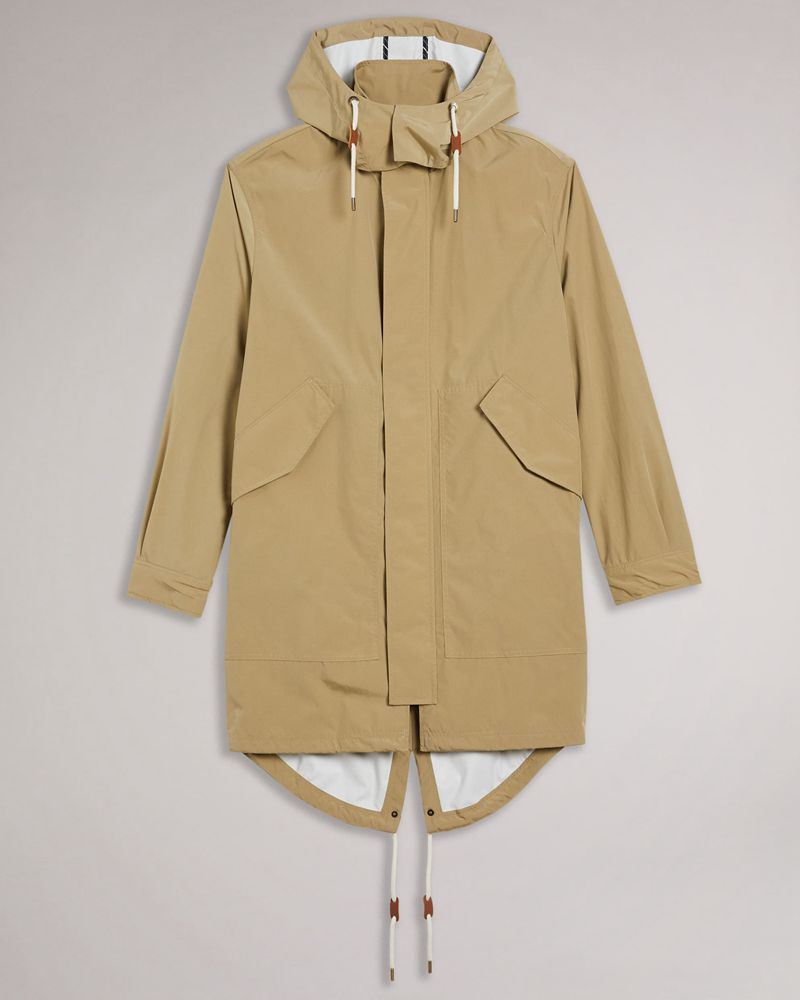 Ted Baker Heogan Fishtail Parka Jacka Herr Vita | PUY-127368