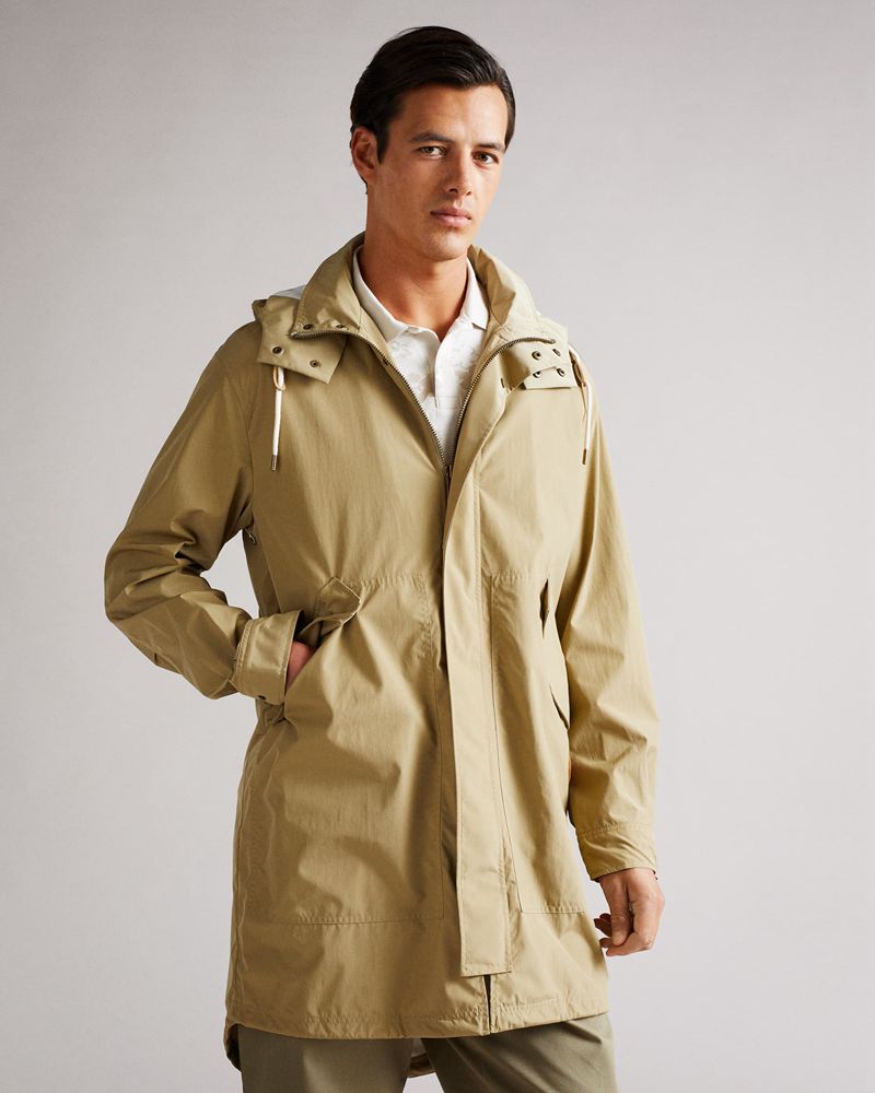 Ted Baker Heogan Fishtail Parka Jacka Herr Vita | PUY-127368