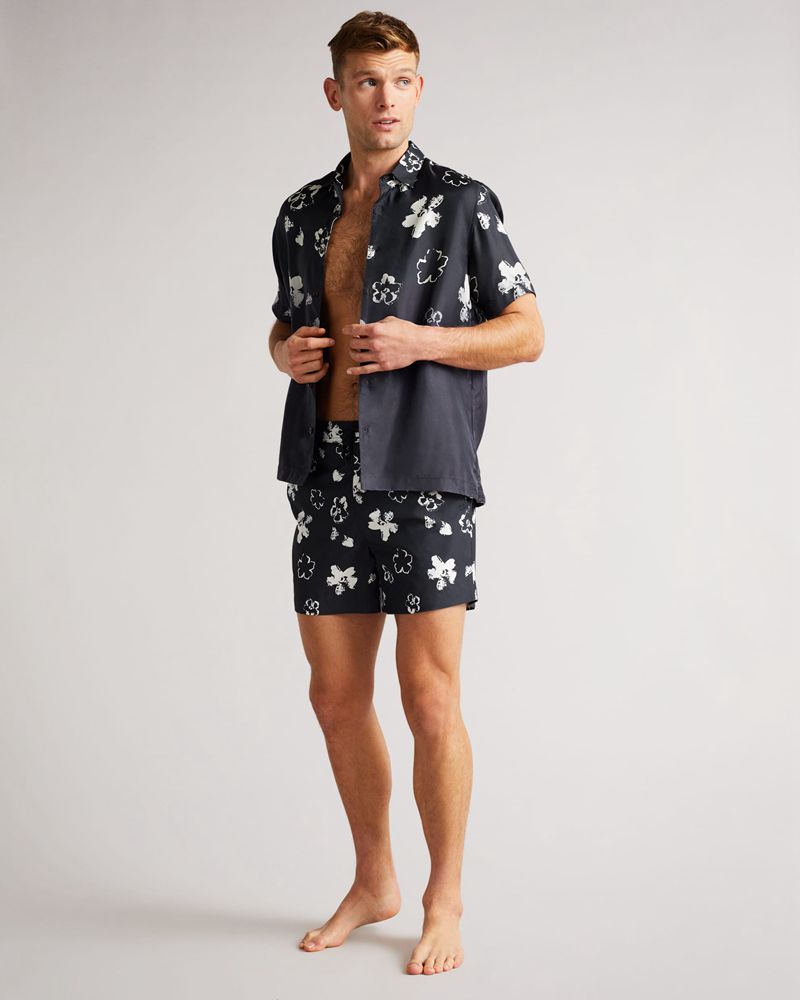 Ted Baker Hertfod Floral Badkläder Herr Marinblå | BNY-284506