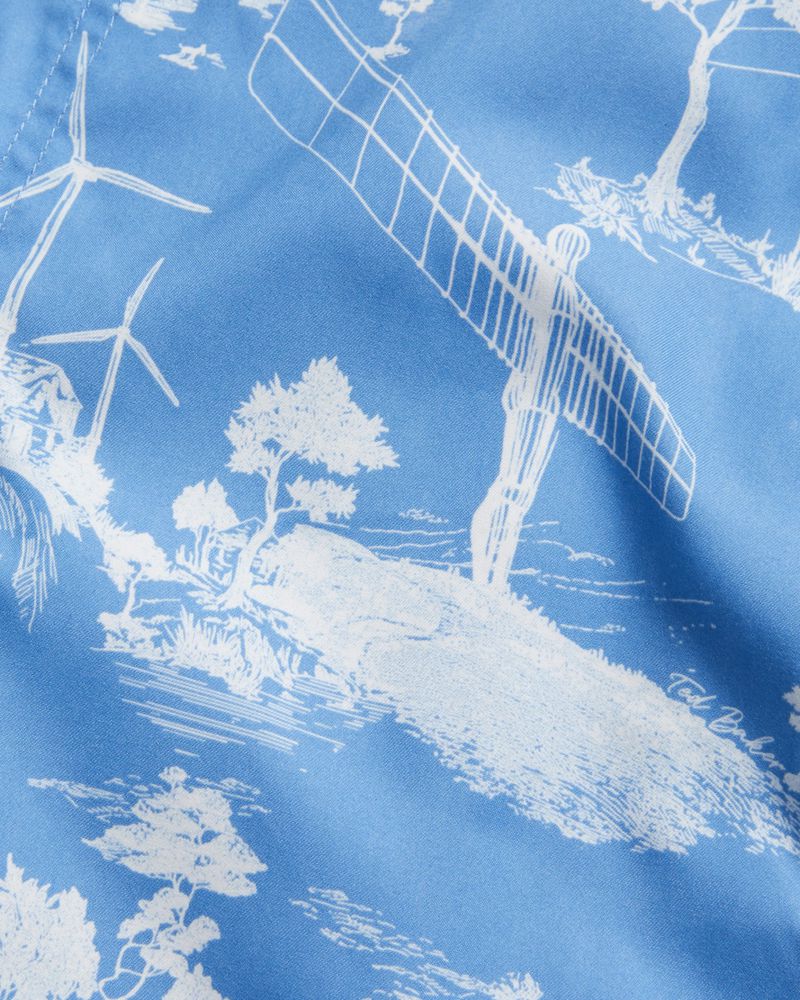 Ted Baker Holoway Printed Badkläder Herr Blå | CJD-903217