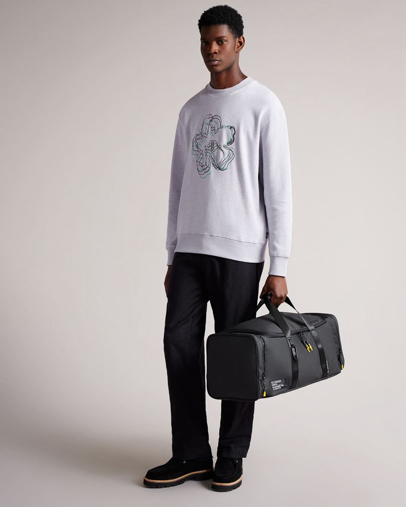 Ted Baker Hyke Rubberised Weekendväska Herr Svarta | VQN-576849