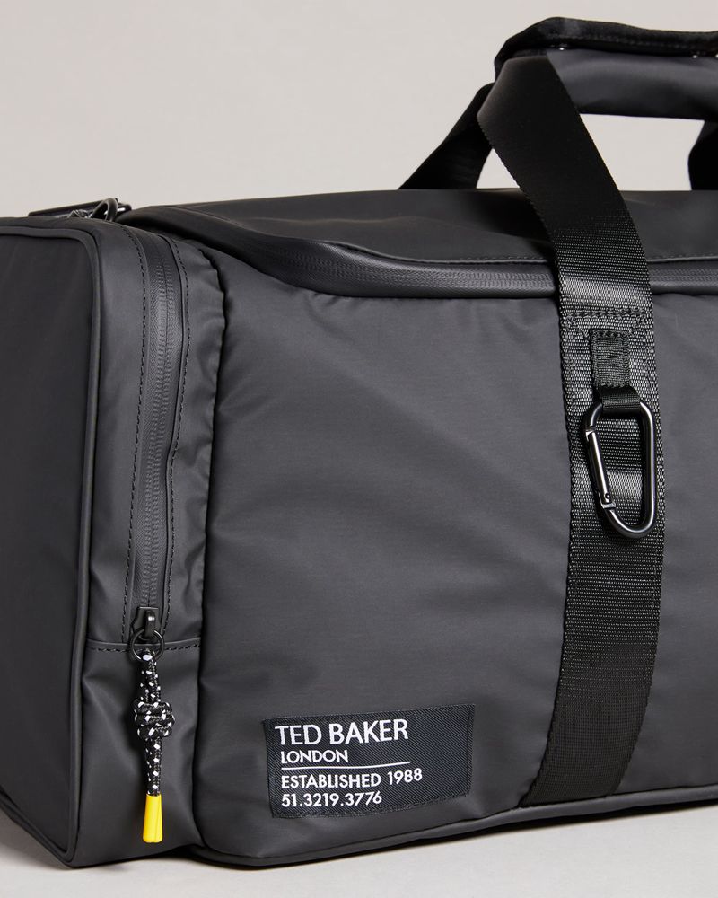 Ted Baker Hyke Rubberised Weekendväska Herr Svarta | VQN-576849