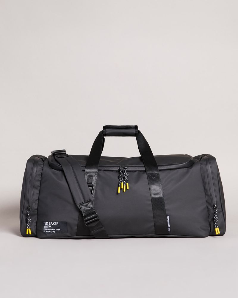 Ted Baker Hyke Rubberised Weekendväska Herr Svarta | VQN-576849