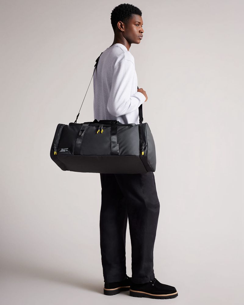 Ted Baker Hyke Rubberised Weekendväska Herr Svarta | VQN-576849