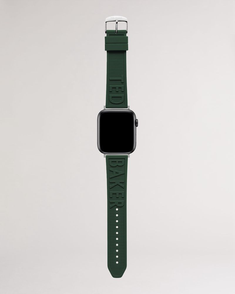 Ted Baker Hyrogn Silikon Logo Apple Rem Klocka Herr Gröna | BCX-015936