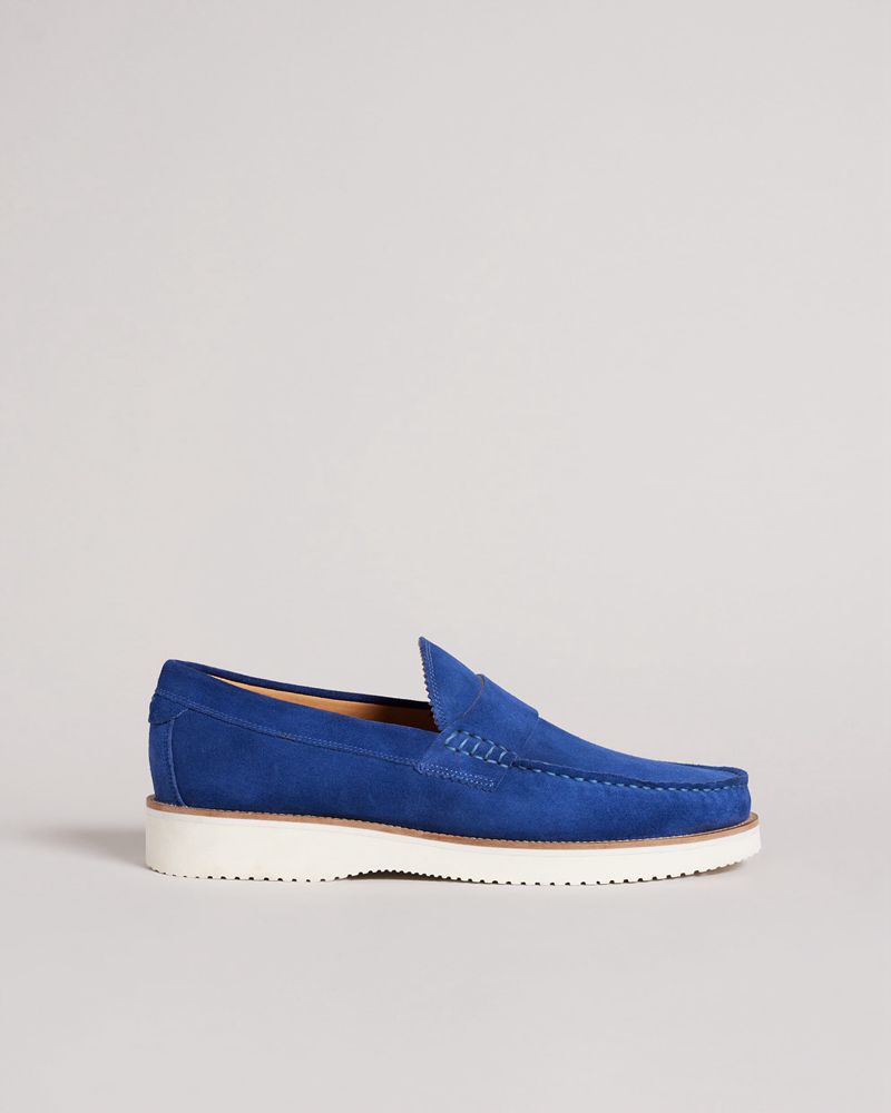 Ted Baker Isaacc Extralight Mocka Loafers Herr Blå | CRO-673294