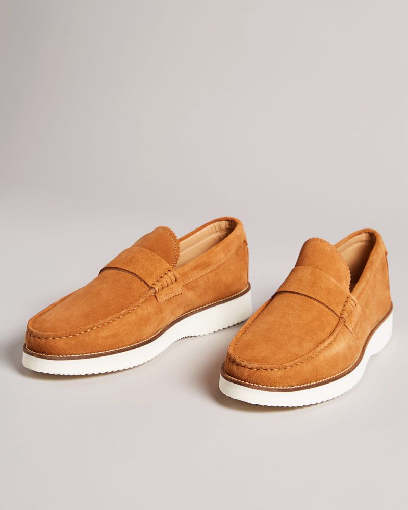 Ted Baker Isaacc Extralight Mocka Loafers Herr Bruna | LDP-627435