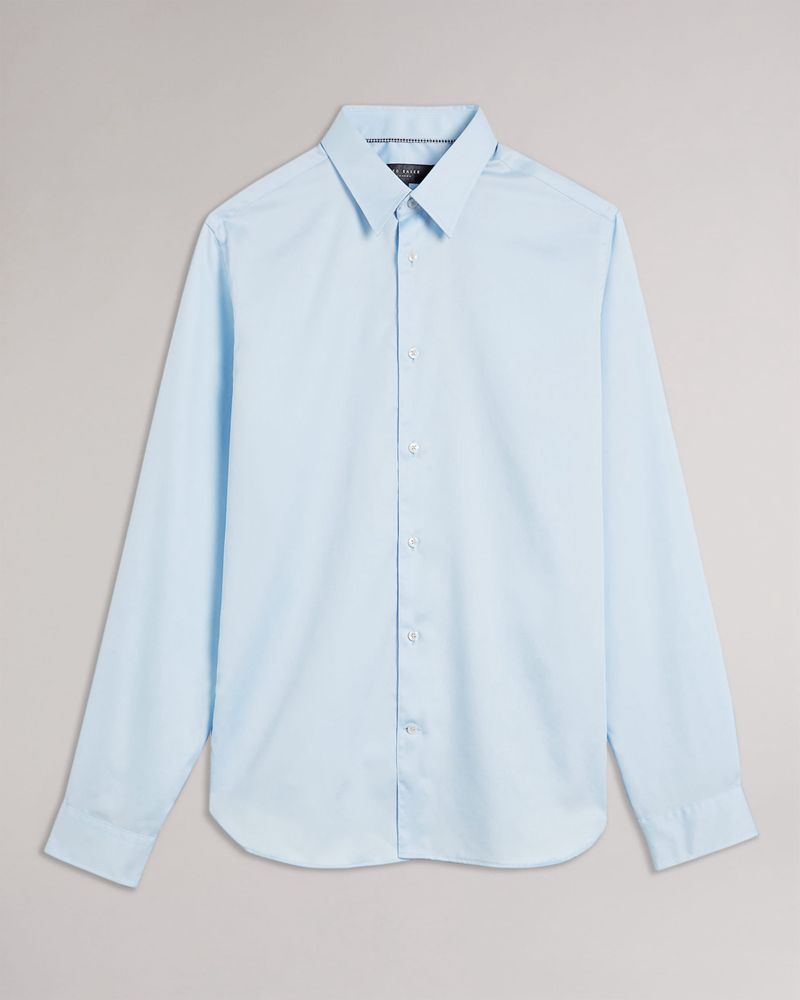 Ted Baker Islass Long Sleeve Slim Fit Skjorta Herr Blå | LXI-142560