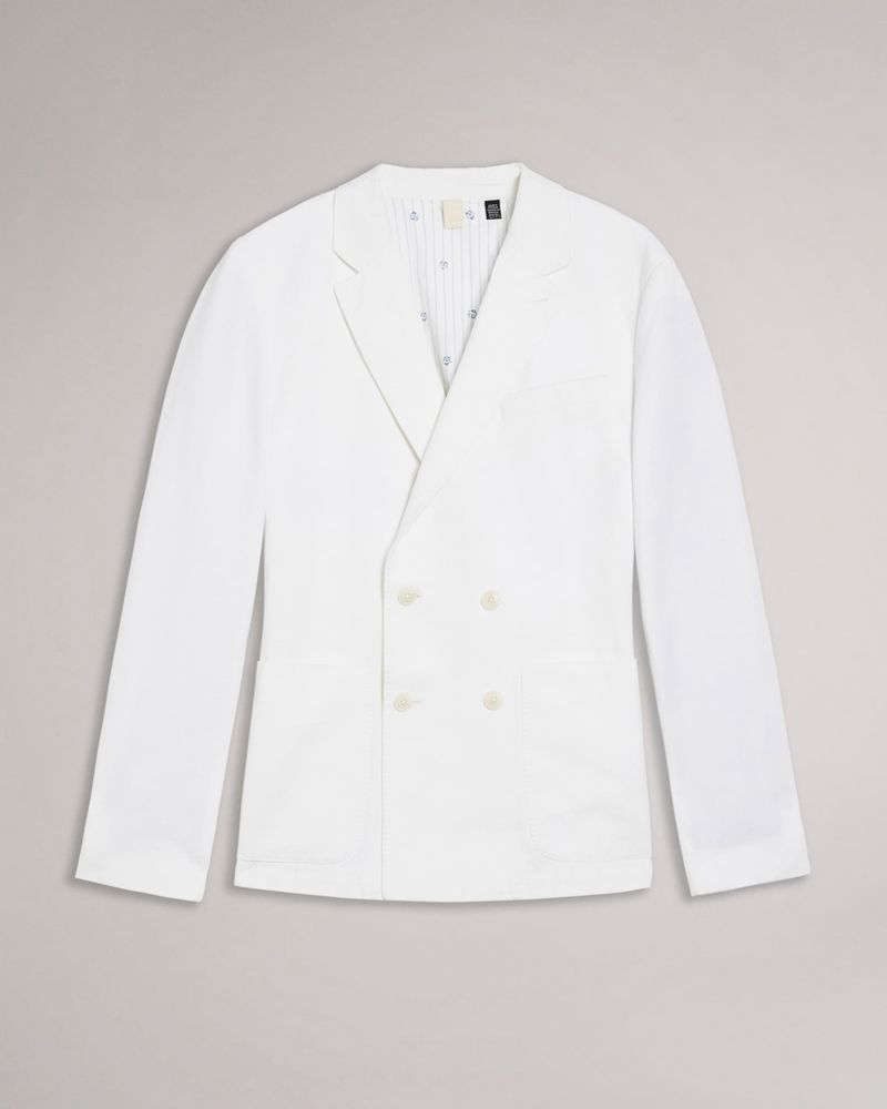 Ted Baker Ithon Ottoman Double Breasted Blazer Blazers Herr Vita | OKG-315420