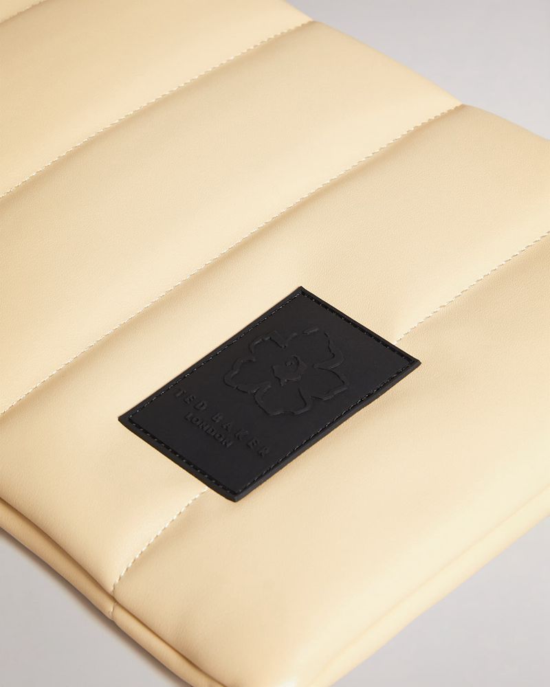 Ted Baker Jader Vertically Quilted Oversized Clutch Clutch Väska Dam Vita | DVF-802745
