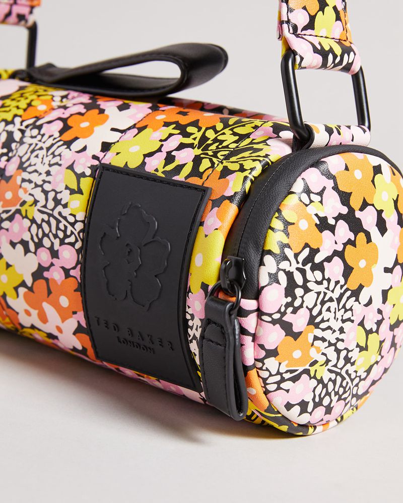 Ted Baker Jaimah New World Vertical Quilted Cylinder Crossbody Väska Dam Svarta | DAT-247098