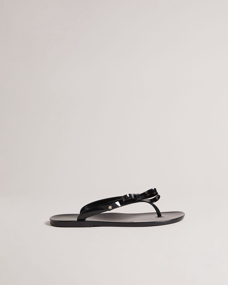 Ted Baker Jassey Bow Flip Sandaler Dam Svarta | UDI-837902