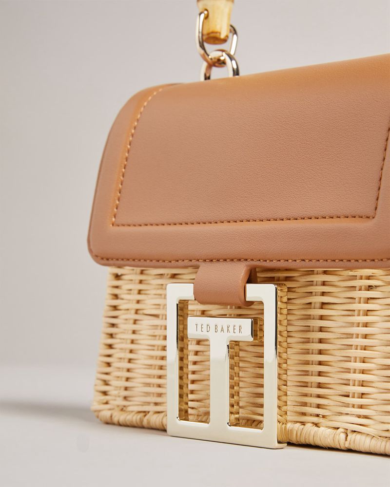 Ted Baker Jaylisa Handle Basket Cross Body Crossbody Väska Dam Bruna | CVM-540798