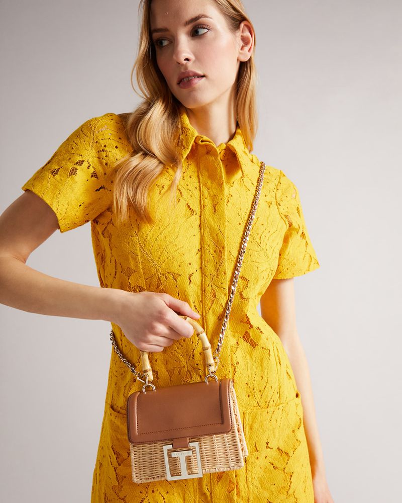 Ted Baker Jaylisa Handle Basket Cross Body Crossbody Väska Dam Bruna | CVM-540798