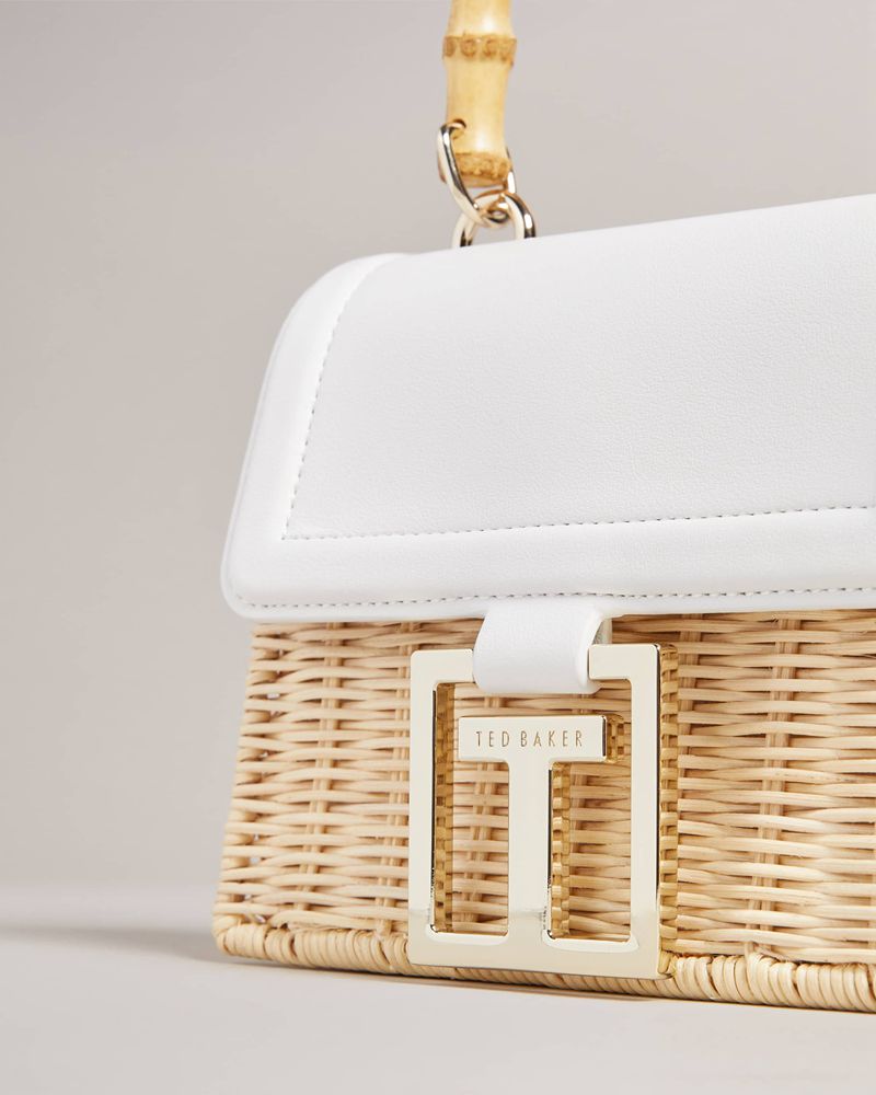 Ted Baker Jaylisa Handle Basket Cross Body Crossbody Väska Dam Vita | FJR-918645