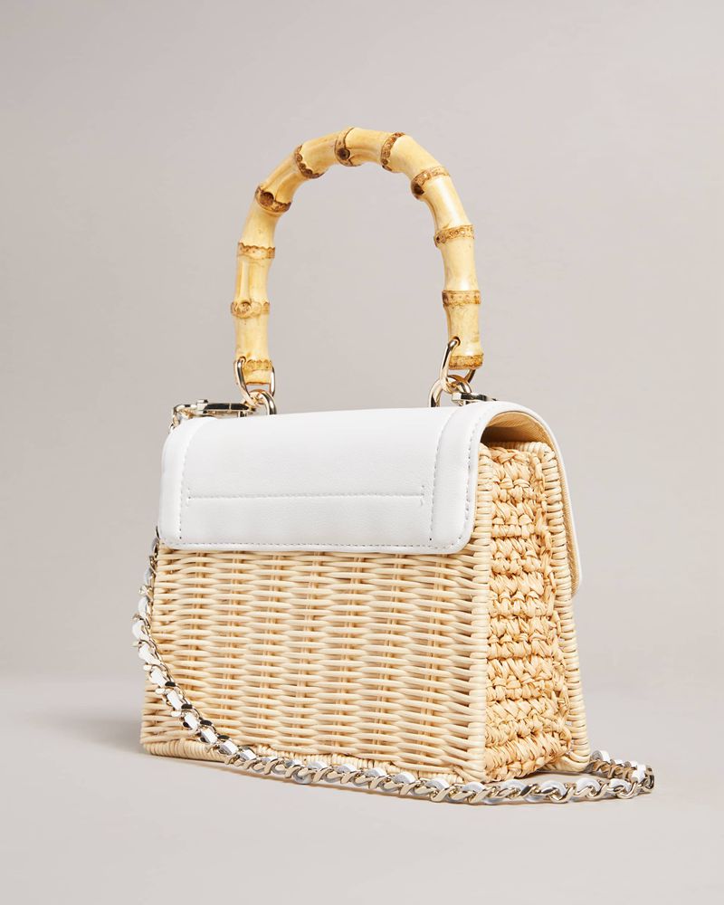 Ted Baker Jaylisa Handle Basket Cross Body Crossbody Väska Dam Vita | FJR-918645