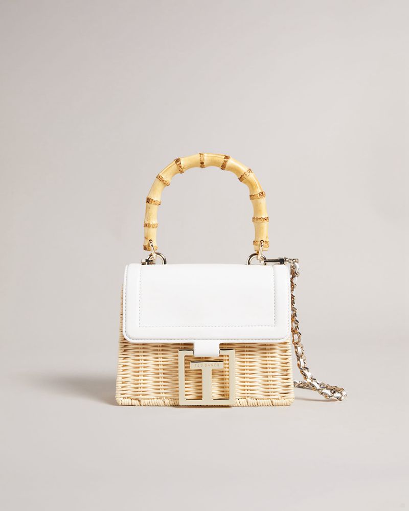 Ted Baker Jaylisa Handle Basket Cross Body Crossbody Väska Dam Vita | FJR-918645