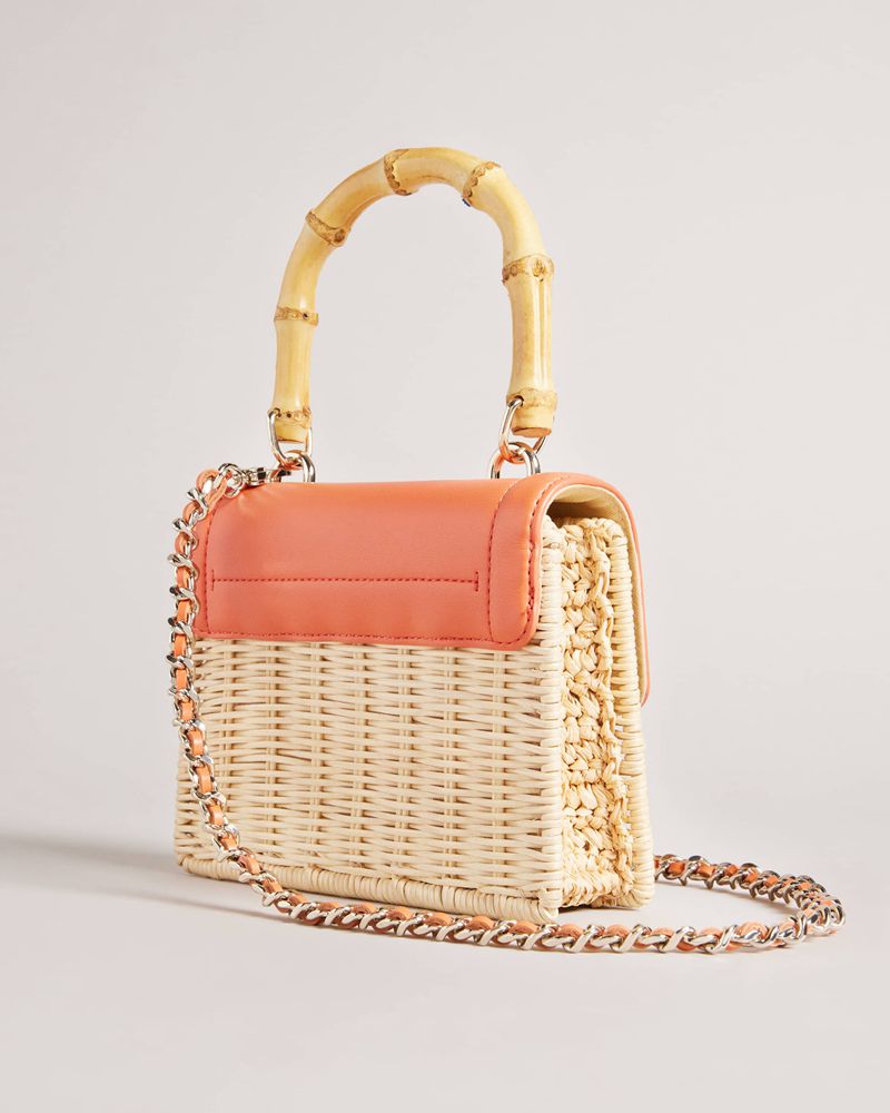 Ted Baker Jaylisa Handle Basket Cross Body Crossbody Väska Dam Bruna | QVR-815960