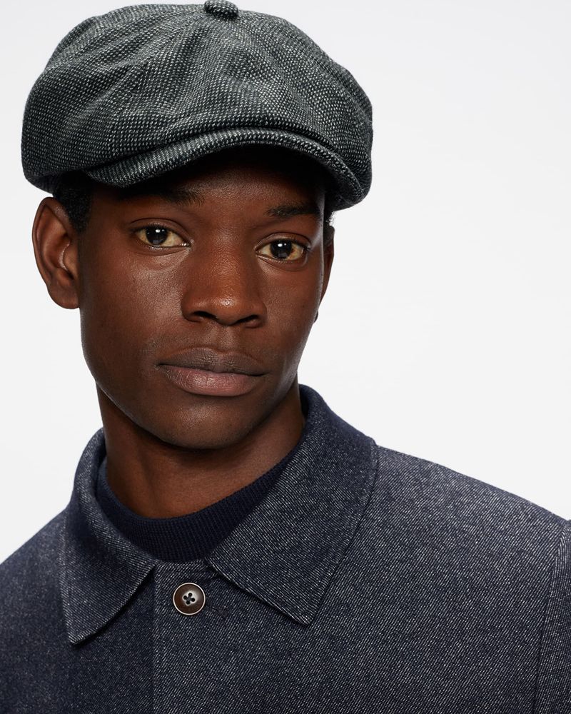 Ted Baker Jazzed Textured Baker Boy Hatt Herr Svarta | DWX-263179