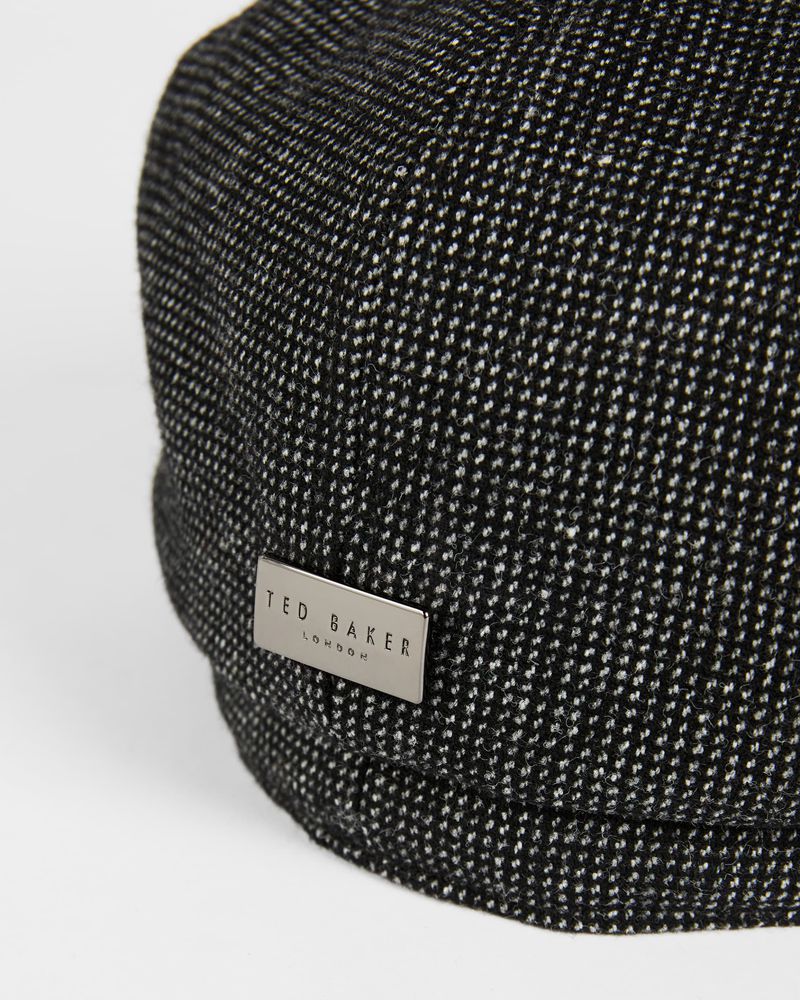 Ted Baker Jazzed Textured Baker Boy Hatt Herr Svarta | DWX-263179