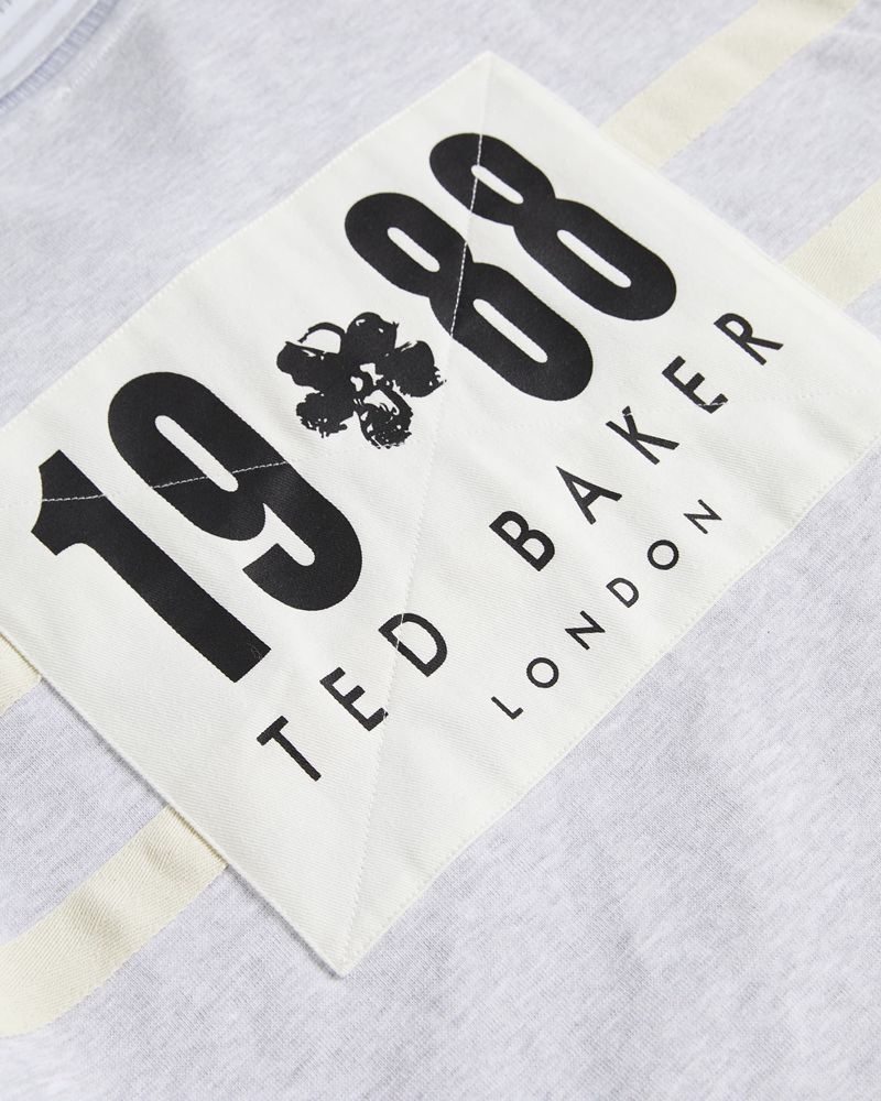 Ted Baker Jermyn Long Sleeve Rugby Polo Blast Herr Gray | NMJ-092753