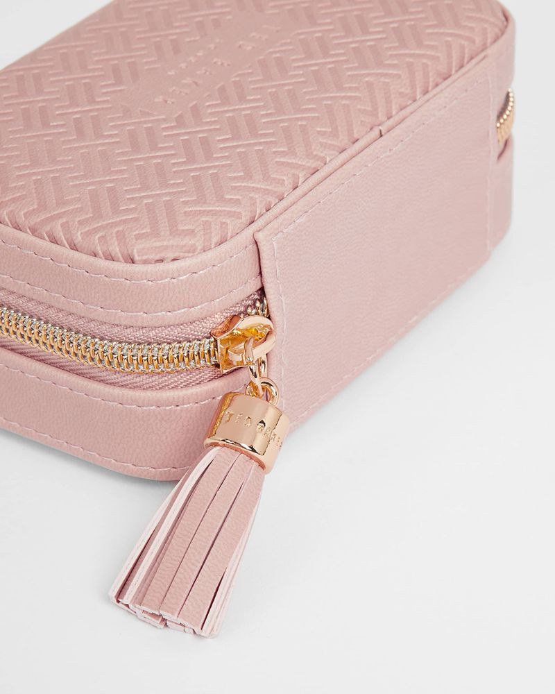 Ted Baker Jewelia Mini Zipped Jewellery Box Sminkväska Dam Rosa | VZM-354729