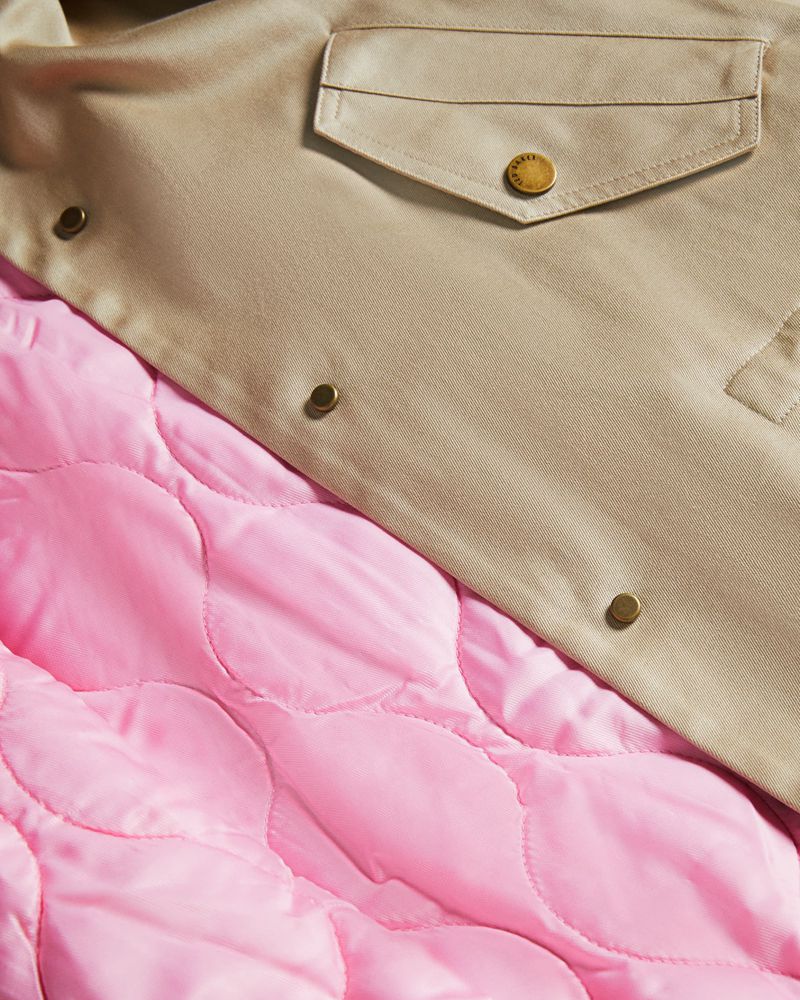 Ted Baker Jjojo Bomull Twill Mac With Detachable Lining Jacka Dam Bruna | URI-513478