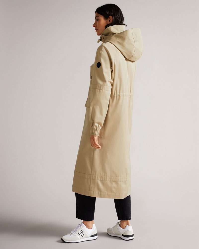 Ted Baker Jjojo Bomull Twill Mac With Detachable Lining Jacka Dam Bruna | URI-513478
