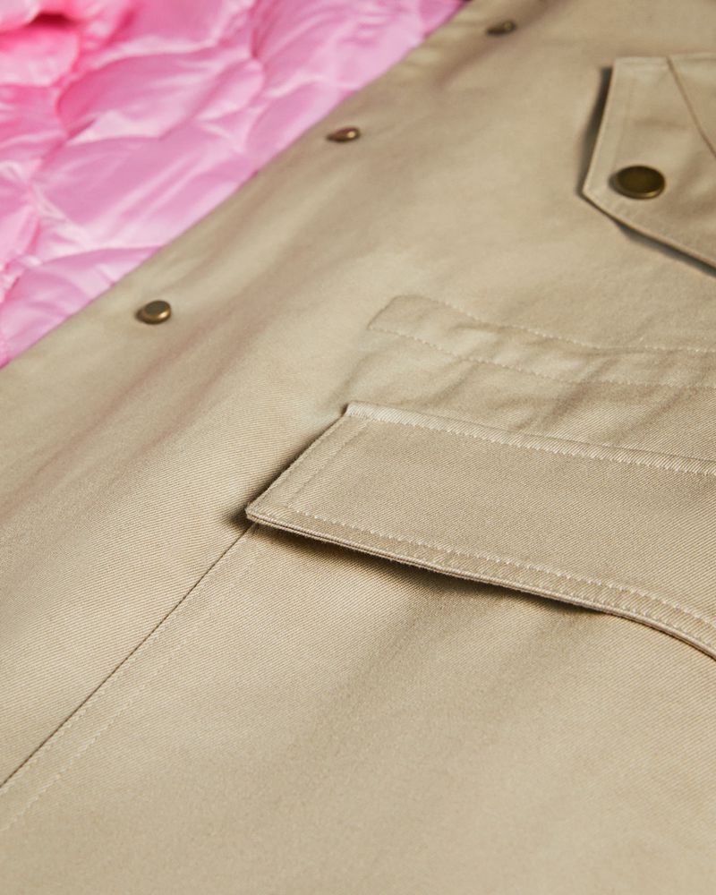 Ted Baker Jjojo Bomull Twill Mac With Detachable Lining Jacka Dam Bruna | URI-513478