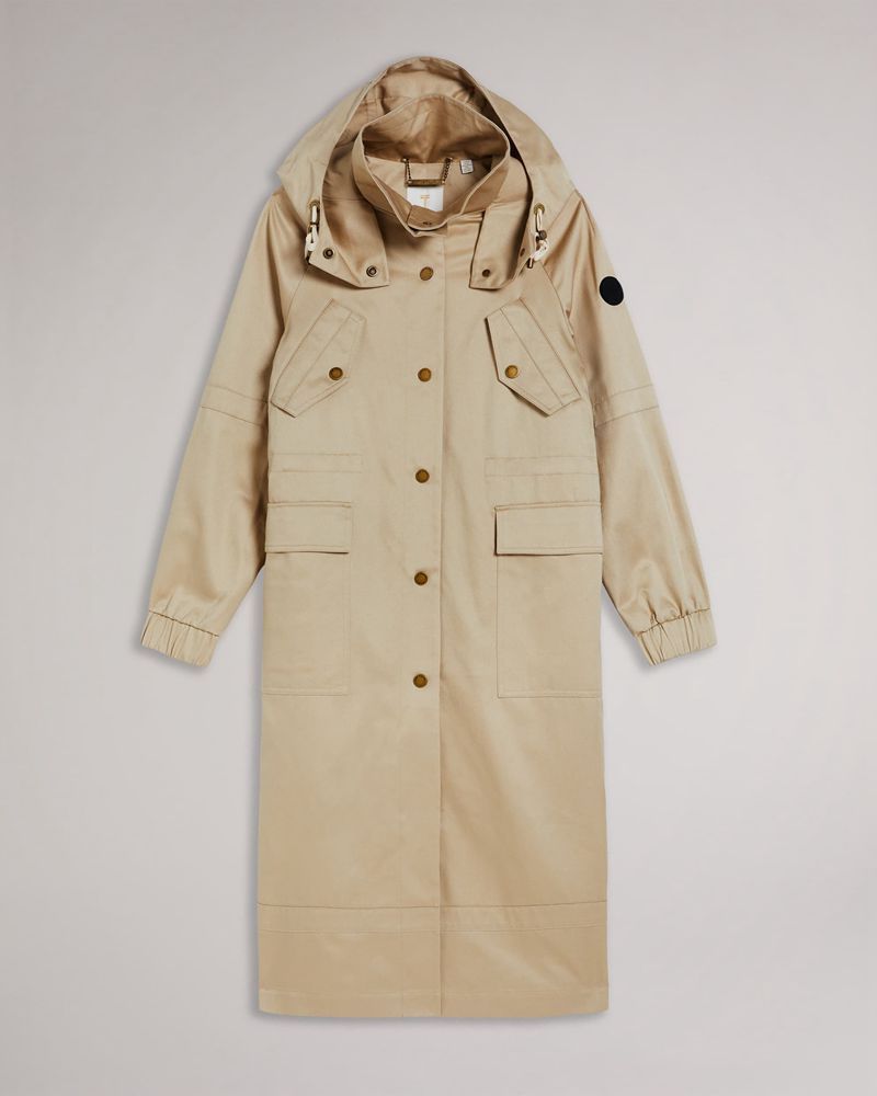 Ted Baker Jjojo Bomull Twill Mac With Detachable Lining Jacka Dam Bruna | URI-513478